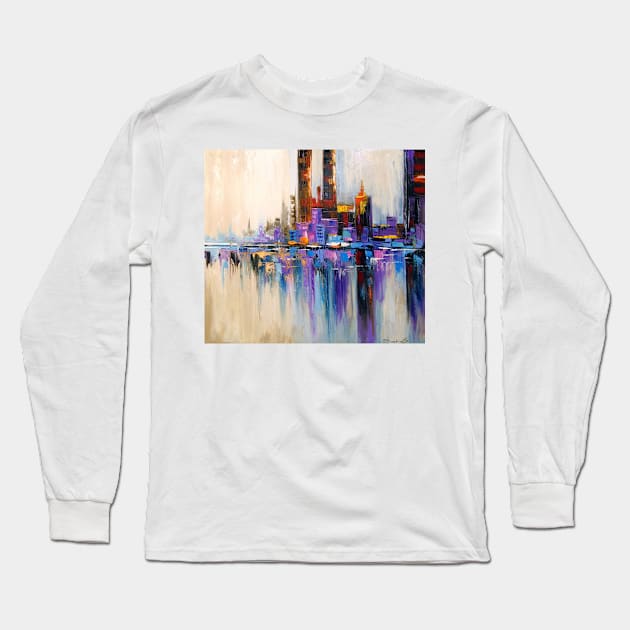 City Tetris Long Sleeve T-Shirt by OLHADARCHUKART